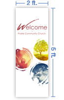 2x5 Vertical Banner