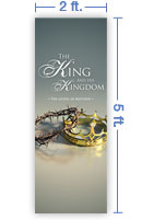 2x5 Vertical Church Banner of Crowns