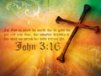 Church Banner of John 3:16 Cross